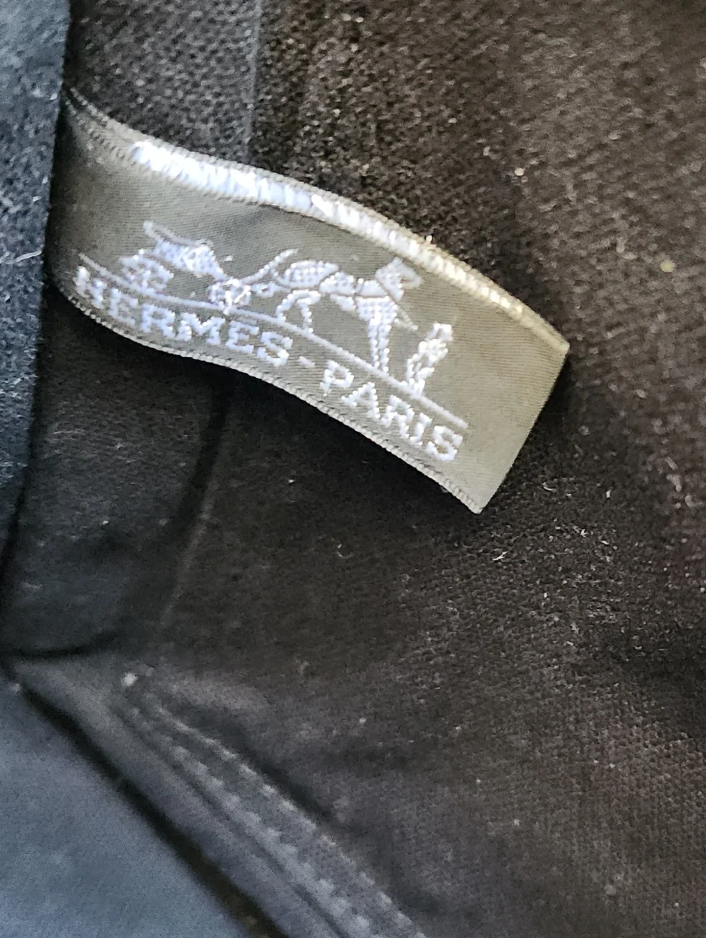 Hermes Black Canvas Bag with silver snap closure - Picture 9 of 16